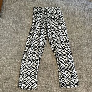 Comfortable, flowy, black, and white pants